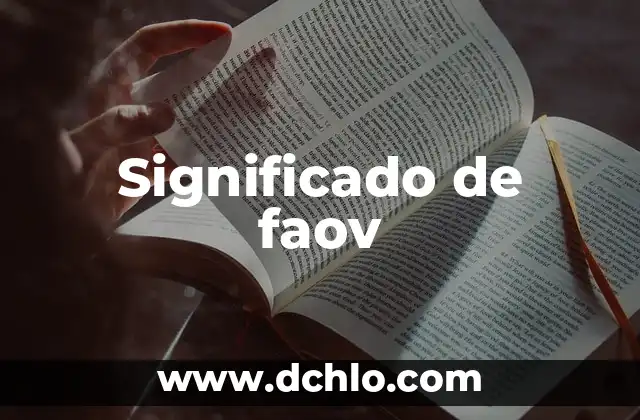 Significado de Fagner 7 Significado de faov