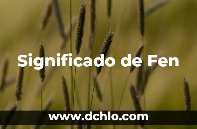 Significado de faov 7 Significado de Fen