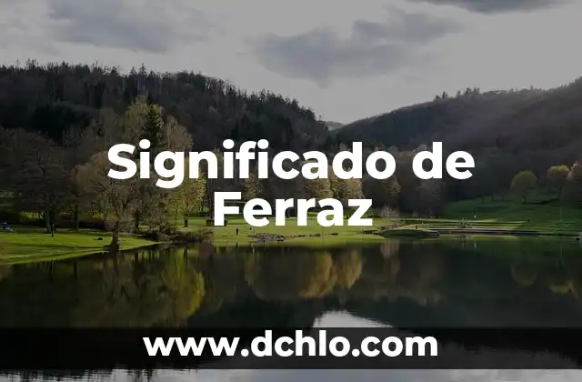 Significado de Finanzas 8 Significado de Ferraz