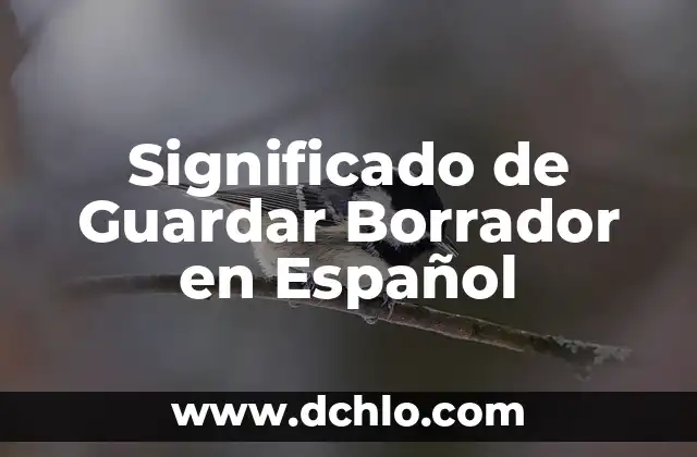 Significado de Sell In en Español 3 Significado de Guardar Borrador en Español