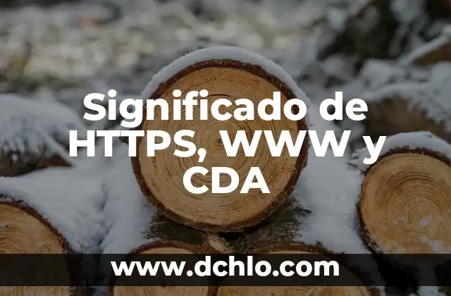 Al significado de las siglas www 3 Significado de HTTPS, WWW y CDA