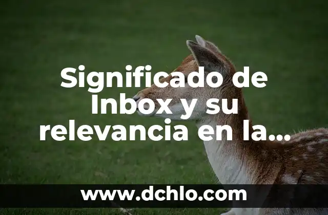 Significado de Inbox y su relevancia en la comunicación moderna