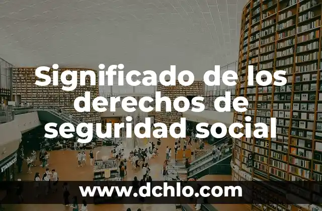 El Significado del Valor de la Seguridad 3 Significado de los derechos de seguridad social