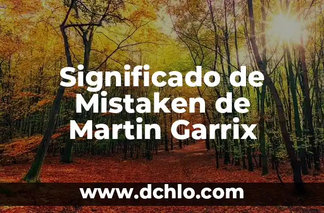 Dani Martín y El Canto del Loco: Una Trayectoria de Éxito en la Música Española 3 Significado de Mistaken de Martin Garrix