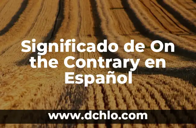 Origen y significado de huapango 7 Significado de On the Contrary en Español