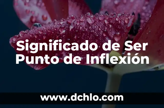 Significado en Derecho de Oficio: Una Guía Completa 4 Significado de Ser Punto de Inflexión
