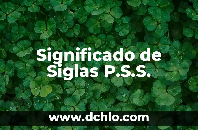 Significado de las siglas ALU en electrónica 7 Significado de Siglas P.S.S.