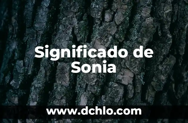 Significado de Sónica 3 Significado de Sonia