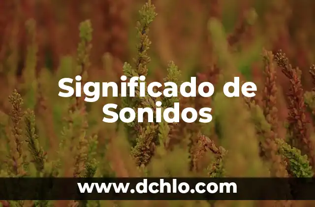 Significado del Valor de la Suavidad 5 Significado de Sonidos