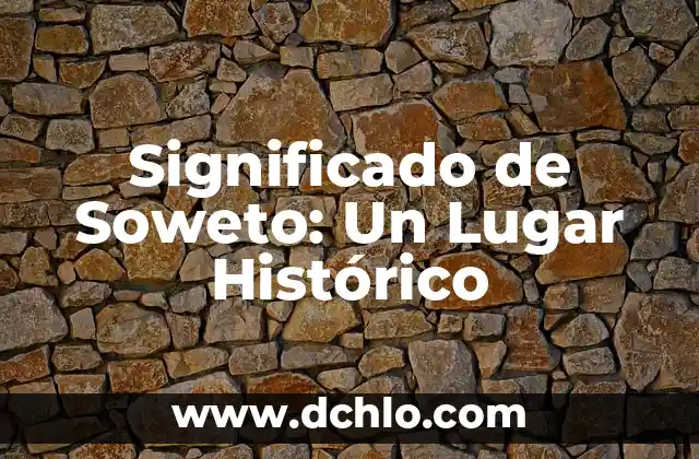 Significado de la Flor de Semperasuchil 6 Significado de Soweto: Un Lugar Histórico