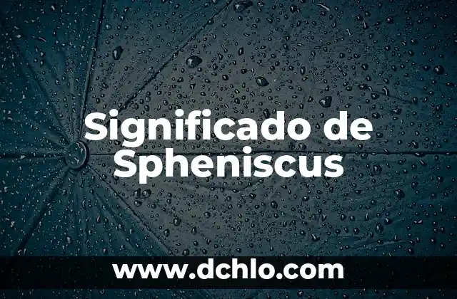 Significado de los Nombres de Países 5 Significado de Spheniscus