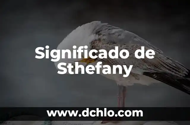 Significado de Steward 7 Significado de Sthefany