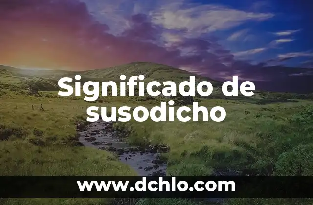El Significado del Turismo de Negocios 8 Significado de susodicho
