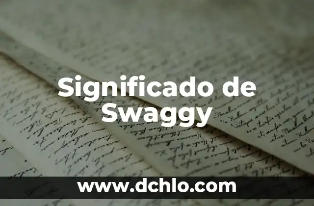 Significado de swear 7 Significado de Swaggy