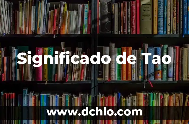 Significado de Tao
