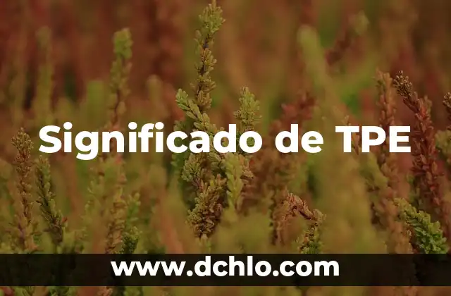 Significado de Siglas TCC en Derecho 5 Significado de TPE