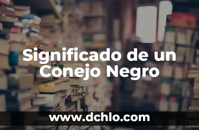 Significado de un Brazalete Negro 7 Significado de un Conejo Negro