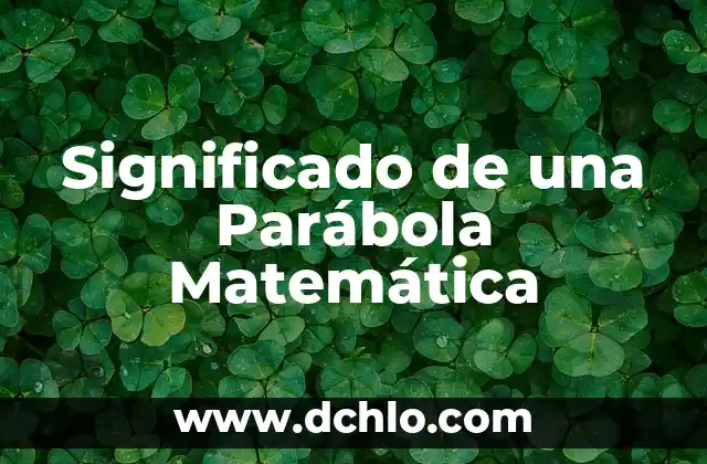 Significado de Variedad en Matemática 4 Significado de una Parábola Matemática