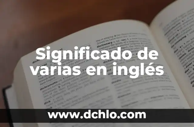 Significado de Variedad de Huevo 6 Significado de varias en inglés