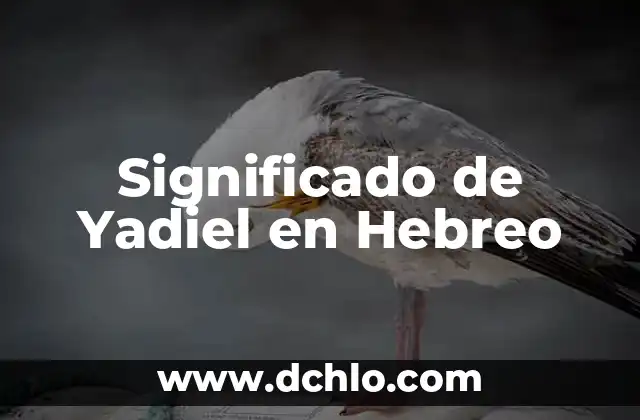 Significado de Varuhj en Hebreo: Un Análisis Detallado 7 Significado de Yadiel en Hebreo