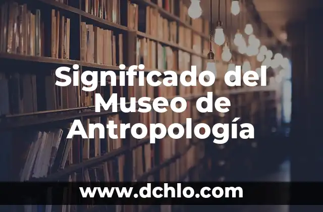 Significado de Finanzas 4 Significado del Museo de Antropología