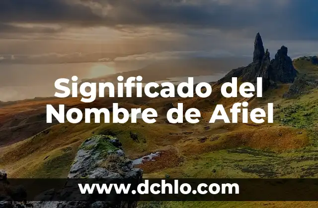 Messenger: El Significado de la Bolita de Actividad 3 Significado del Nombre de Afiel