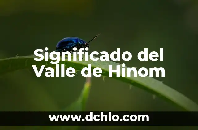 El Significado de Tamia 3 Significado del Valle de Hinom