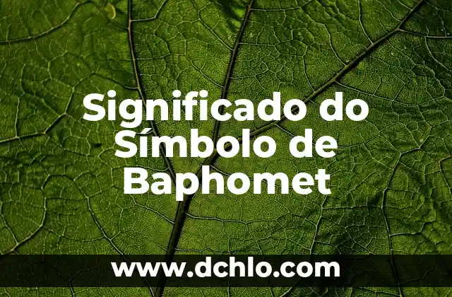 Significado do 4 de Espadas: Um Guia Detalhado 4 Significado do Símbolo de Baphomet