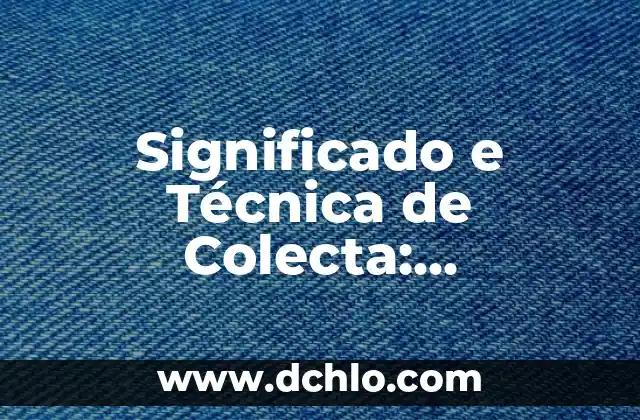 Significado e Técnica de Colecta: Explorando su Importancia