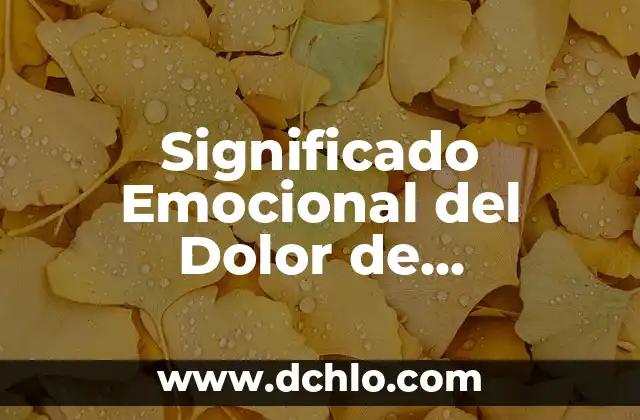 Significado Emocional de Morderse los Labios 8 Significado Emocional del Dolor de Estómago