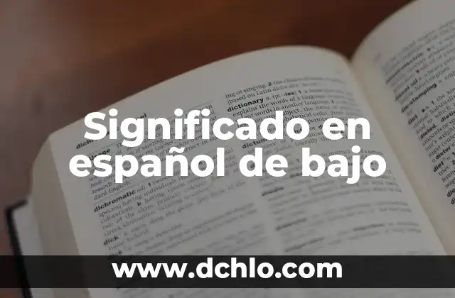 Índice de Quicksand Bajo Significado: Un Análisis Profundo 5 Significado en español de bajo