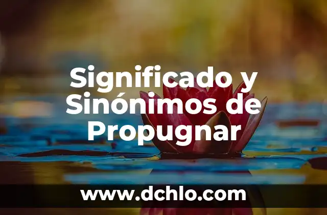 Sinónimos de Verjas de Hierro: Un Enfoque Detallado 4 Significado y Sinónimos de Propugnar