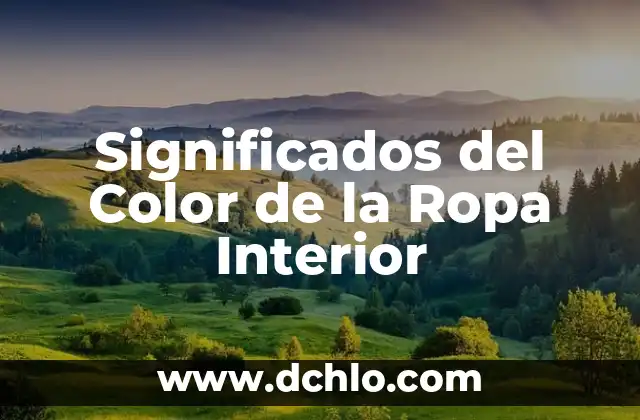Significados de Blind Bondage SW - Una Guía Completa 7 Significados del Color de la Ropa Interior