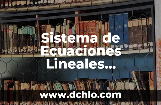 Como hacer la comprobación de ecuaciones de primer grado 7 Sistema de Ecuaciones Lineales Significado