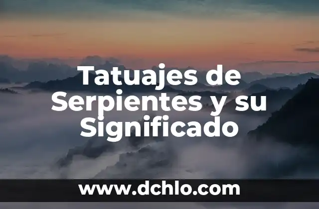 El Significado Bíblico de Micael de Nebadon 6 Tatuajes de Serpientes y su Significado