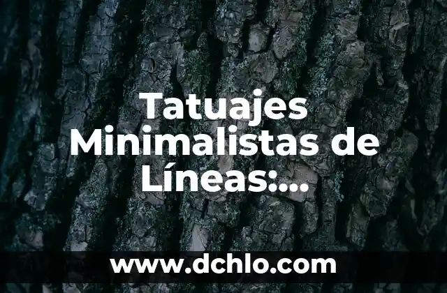 Cómo hacer cuadros minimalistas 5 Tatuajes Minimalistas de Líneas: Simplicidad con Profundo Significado
