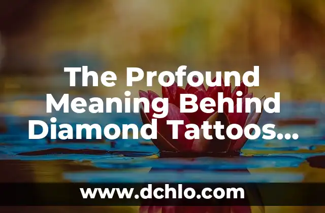 The Profound Meaning Behind Diamond Tattoos for Men