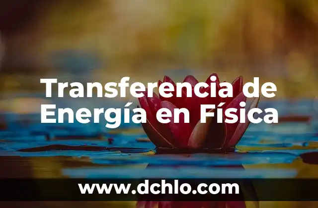 Significado de Varion en Física 4 Transferencia de Energía en Física