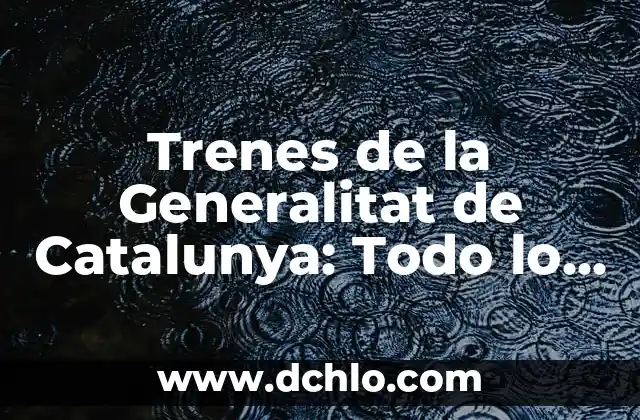 Central de Autobuses: Todo Sobre la Estación de Autobuses 7 Trenes de la Generalitat de Catalunya: Todo lo que Necesita Saber