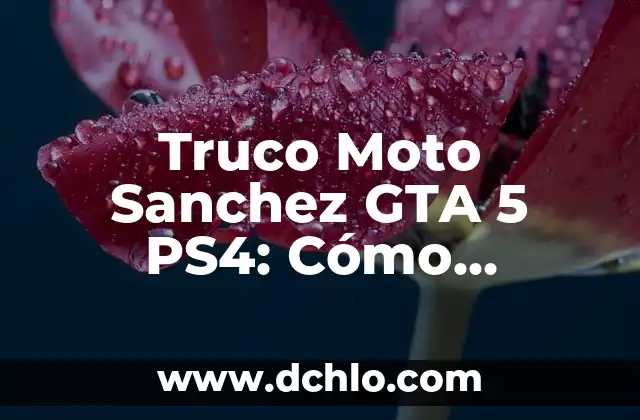 Cómo hacer un texto instructivo de un juego 7 Truco Moto Sanchez GTA 5 PS4: Cómo Obtener la Motocicleta Más Rápida del Juego