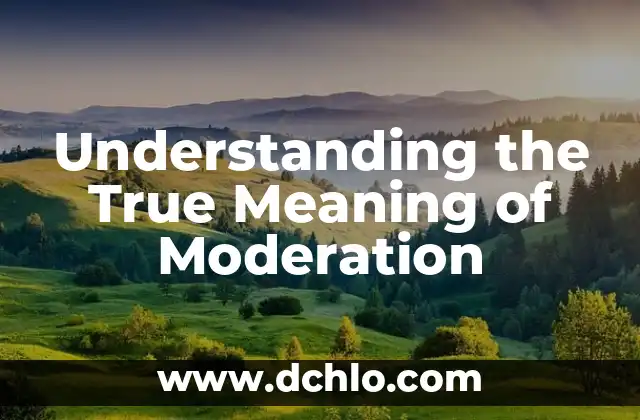 The Importance of Biodiversity Value 5 Understanding the True Meaning of Moderation