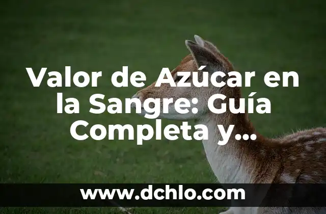 Niveles de Azúcar en Sangre Peligrosos: ¿Cuáles son los Riesgos? 4 Valor de Azúcar en la Sangre: Guía Completa y Actualizada