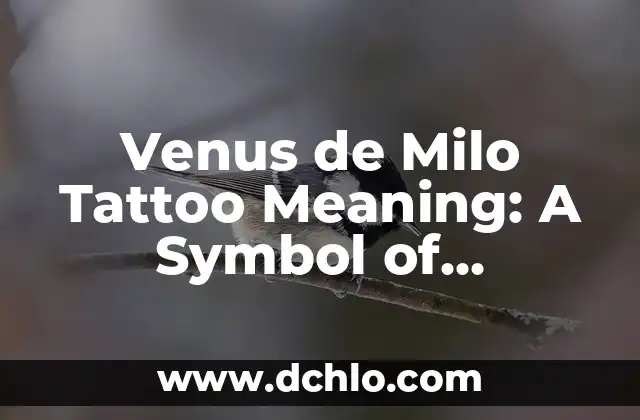 Venus de Urbino: Un Análisis en Profundidad 4 Venus de Milo Tattoo Meaning: A Symbol of Timeless Beauty
