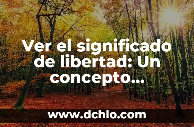 Tipos de significados de libertad: Un viaje a través de sus múltiples facetas 7 Ver el significado de libertad: Un concepto fundamental